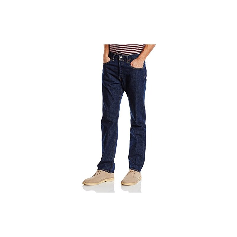 Levi's Herren Jeans 501 Original Straight Fit, W33/L34, Blau (One Wash 0101)