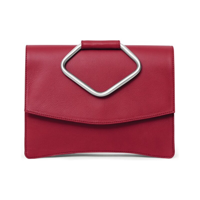 Gretchen Oyster Clutch Two - Royal Red