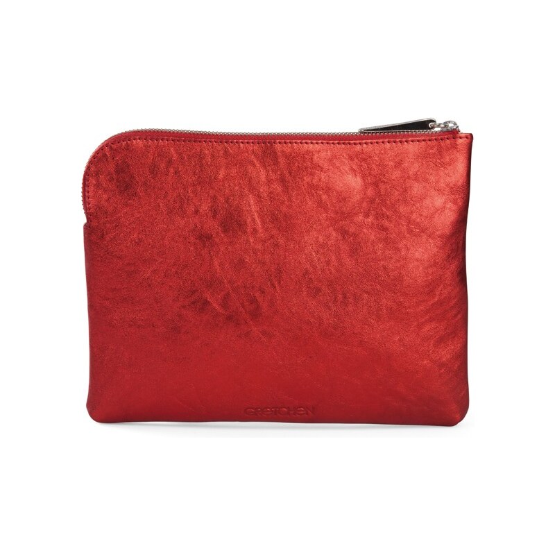 Gretchen Mini Tablet Purse - Fire Red Metalic