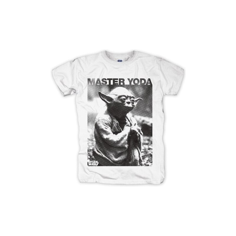 Bravado Herren T-Shirt Star Wars - Master Yoda, Gr. 56/58 (L), Weiß (weiß)