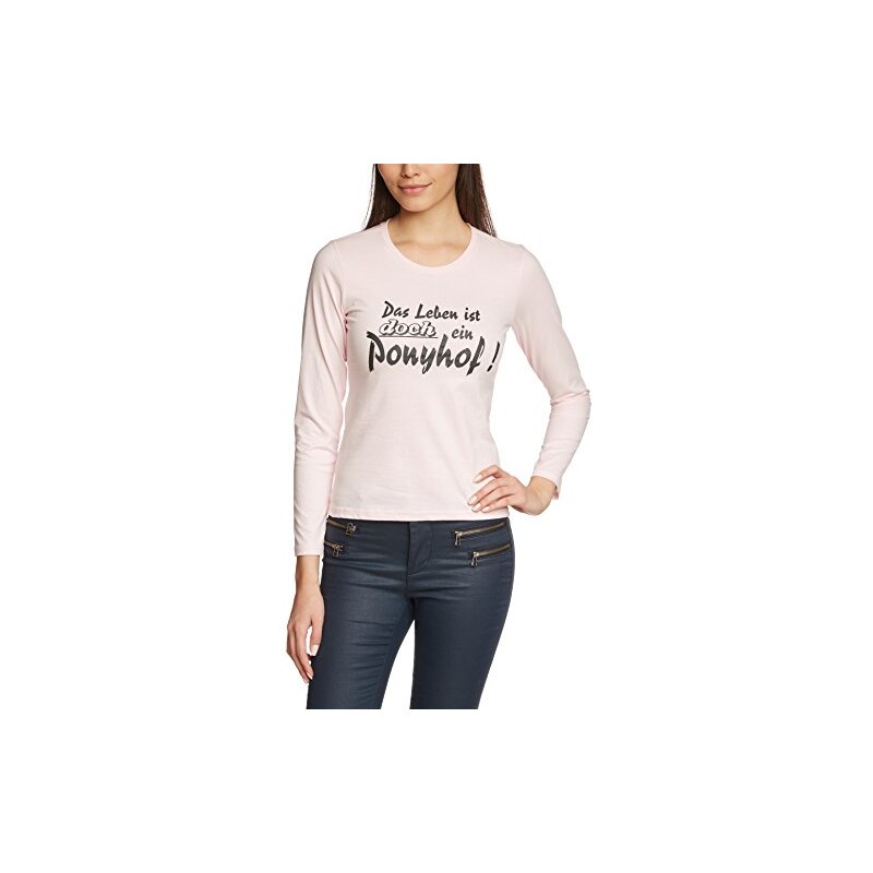Touchlines Girlie Langarm T-Shirt Das Leben ist DOCH ein Ponyhof, B6082