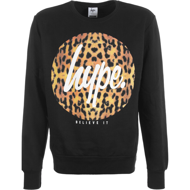 Hype Cheetah Circle Sweater black