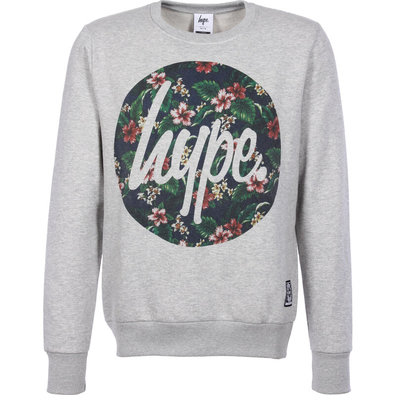 Hype Flower Circle Sweater grey/multi