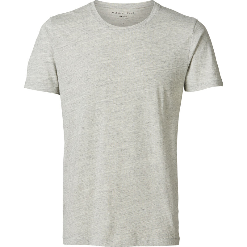 Selected SHHPima Dave Melange T-Shirt slate gray mel.