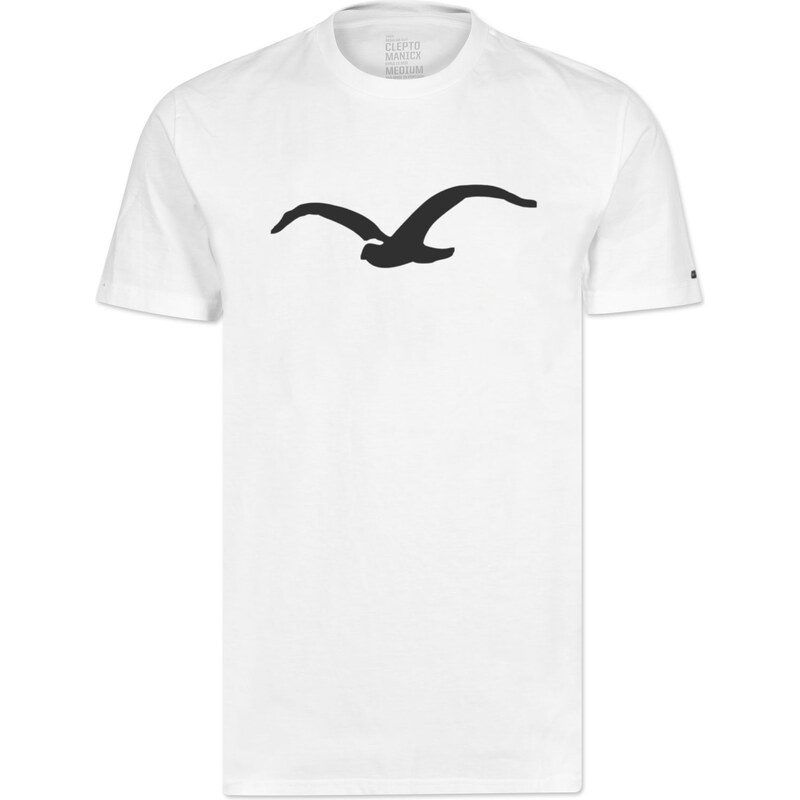 Cleptomanicx Möwe T-Shirts T-Shirt white/black