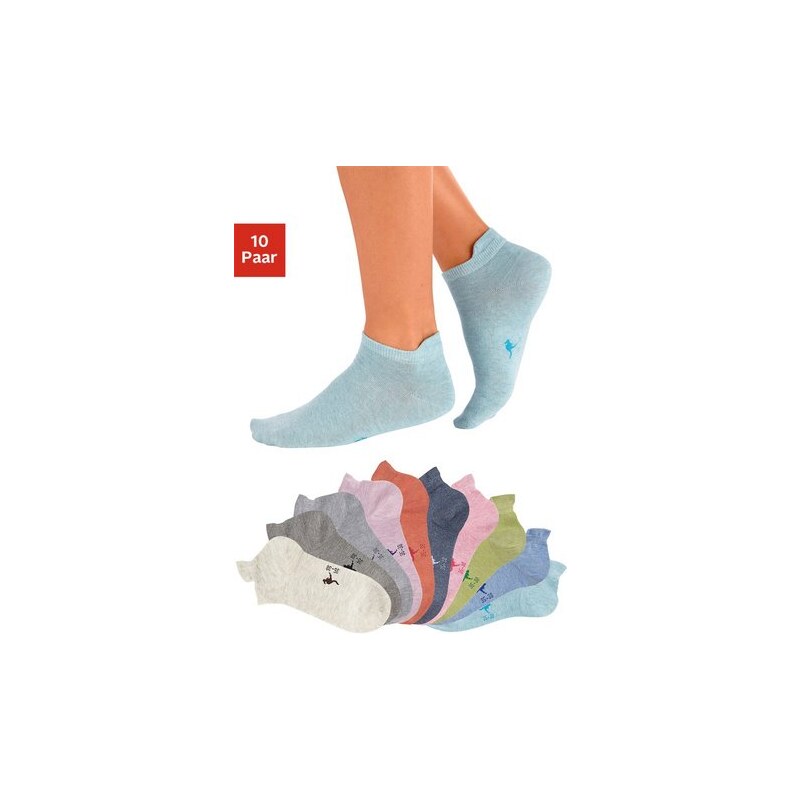 kangaroos_mode Sneakersocken (10 Paar) mit erhöhter Ferse Farb-Set 35-38,39-42