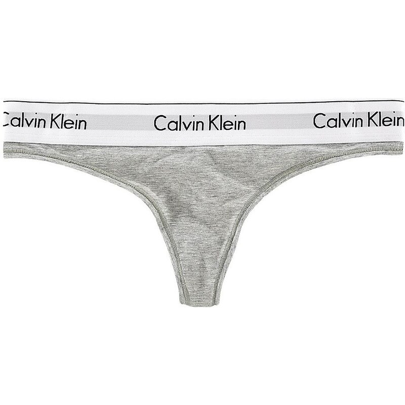 Calvin Klein String »Modern Cotton« mit breitem Bündchen, grau