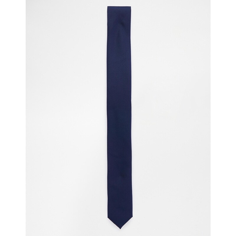 ASOS - Schmale Krawatte in Dunkelblau - Marineblau