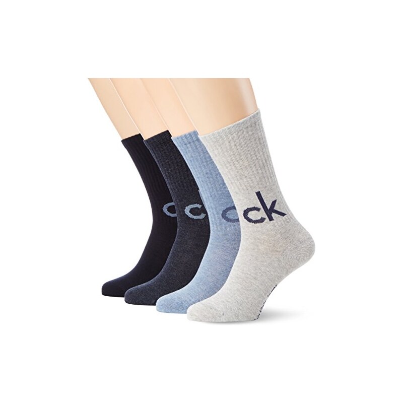 Calvin Klein Socks Herren Socken Moritz, 4er Pack, Gr. 43/46, Mehrfarbig (denim mel.-1,stonewash mel.-1