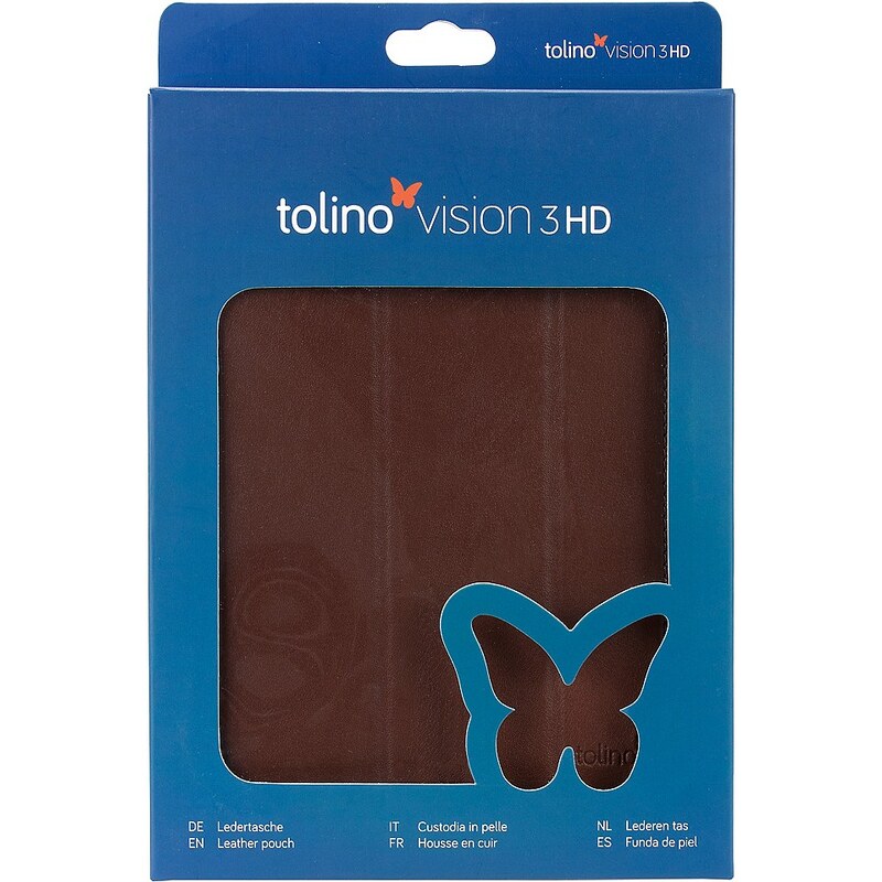 Tolino Falt Tasche aus Leder passend Tolino für den E-Book-Reader Vision 3 HD