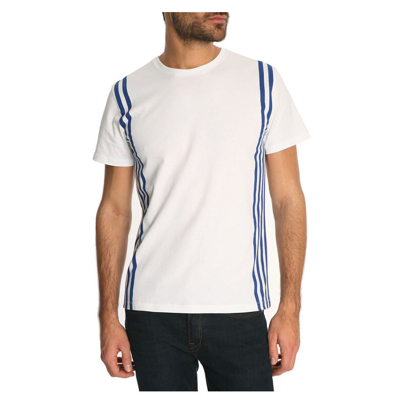 MAISON KITSUNÉ Weißes T-Shirt Side Stripes
