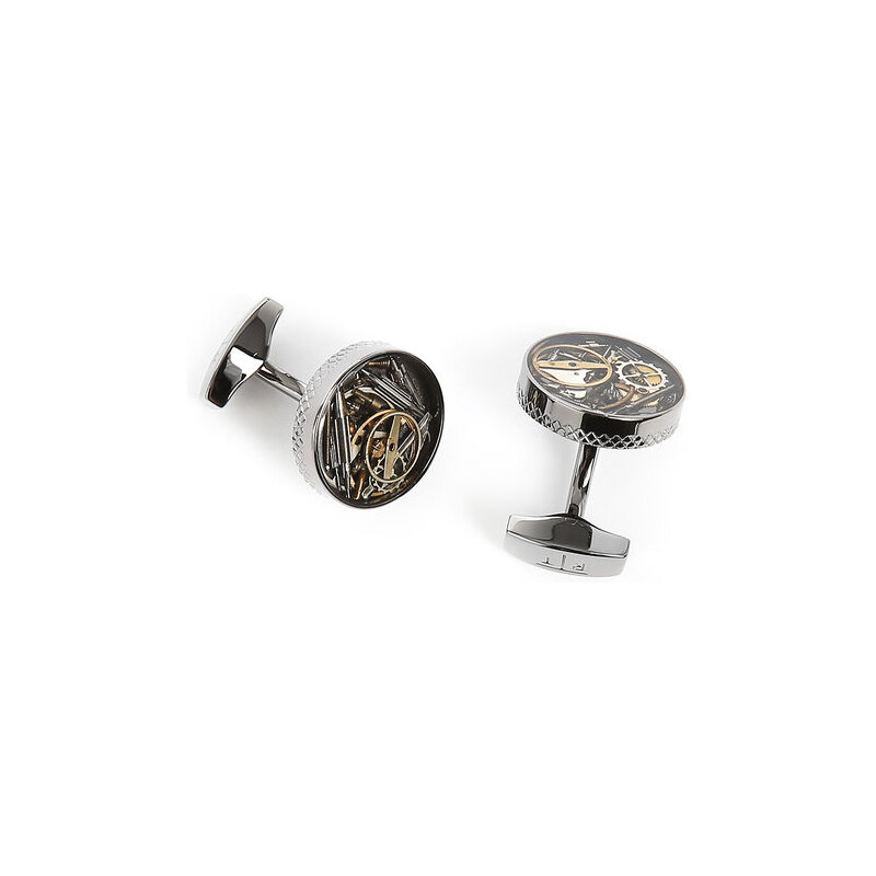 TATEOSSIAN Manschettenknöpfe Gear Industrial aus Bronze, Emaille und Silber