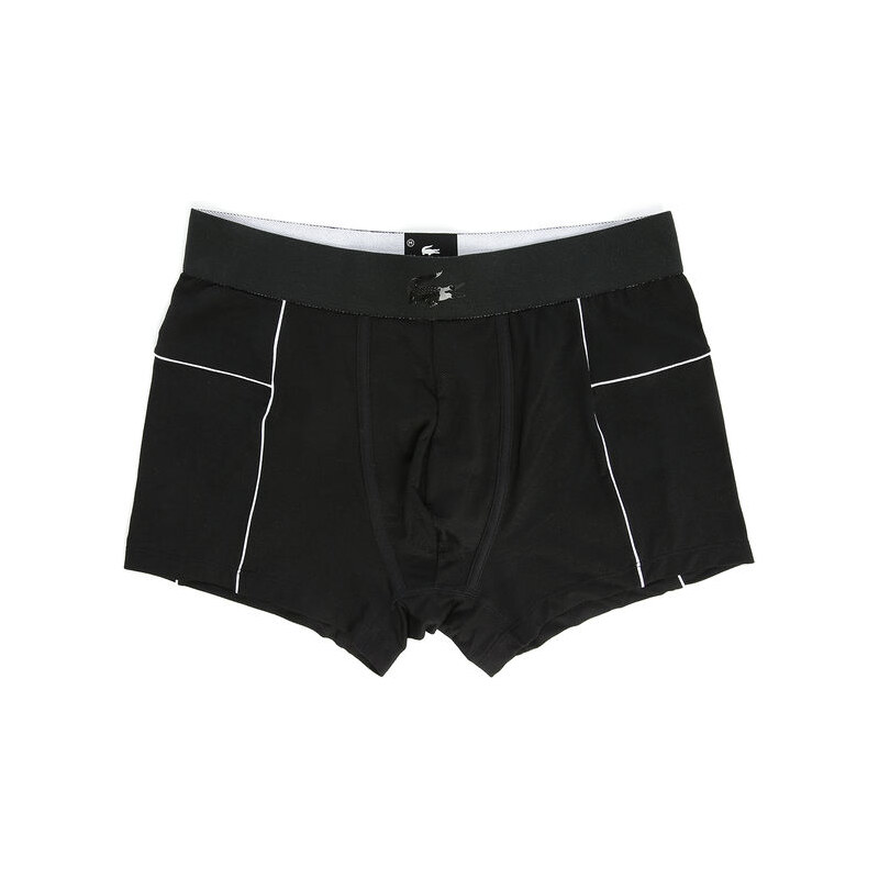 LACOSTE UNDERWEAR Black Short Boxer Shorts with White Elastic