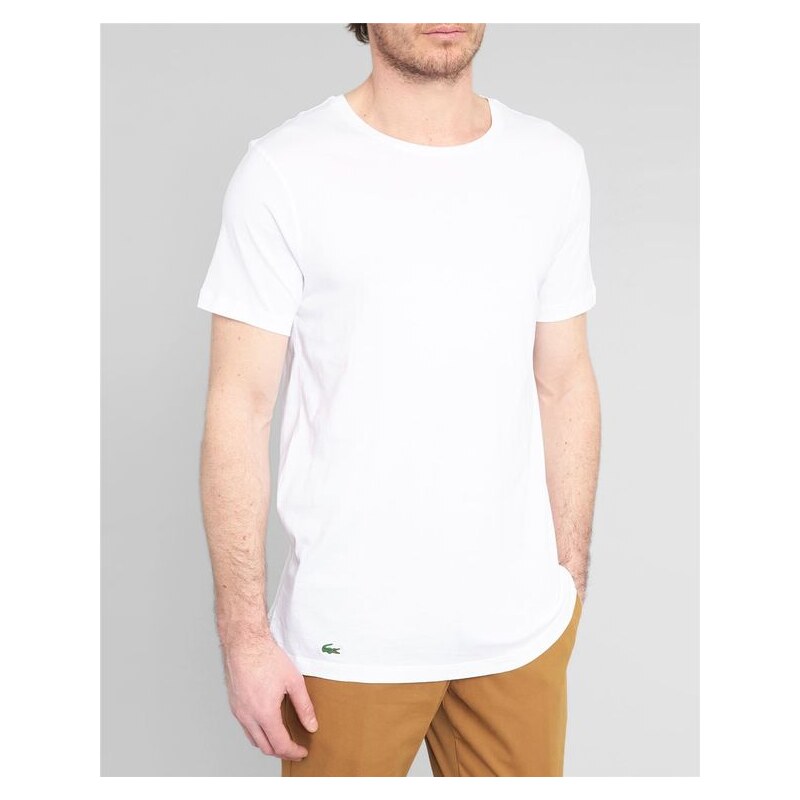 LACOSTE UNDERWEAR Dreierpack weiße T-Shirts mit Rundhalsausschnitt aus Pimabaumwolle