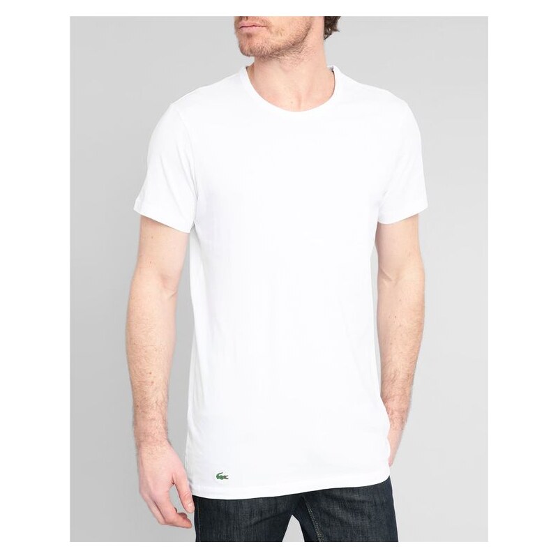 LACOSTE UNDERWEAR Doppelpack weiße T-Shirts mit Rundhalsausschnitt