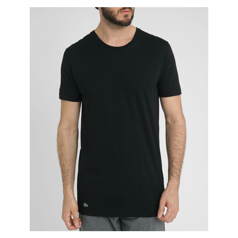 LACOSTE UNDERWEAR 3-Pack Black/White/Grey Pima Round-Neck T-Shirts