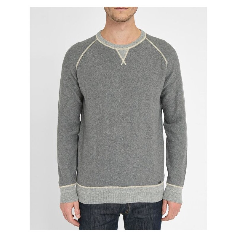 TIMBERLAND Graues Sweatshirt aus Baumwoll-Woll-Strick
