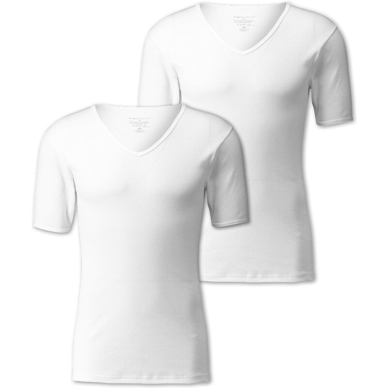C&A Doppelripp T-Shirt aus Bio-Baumwolle in weiß