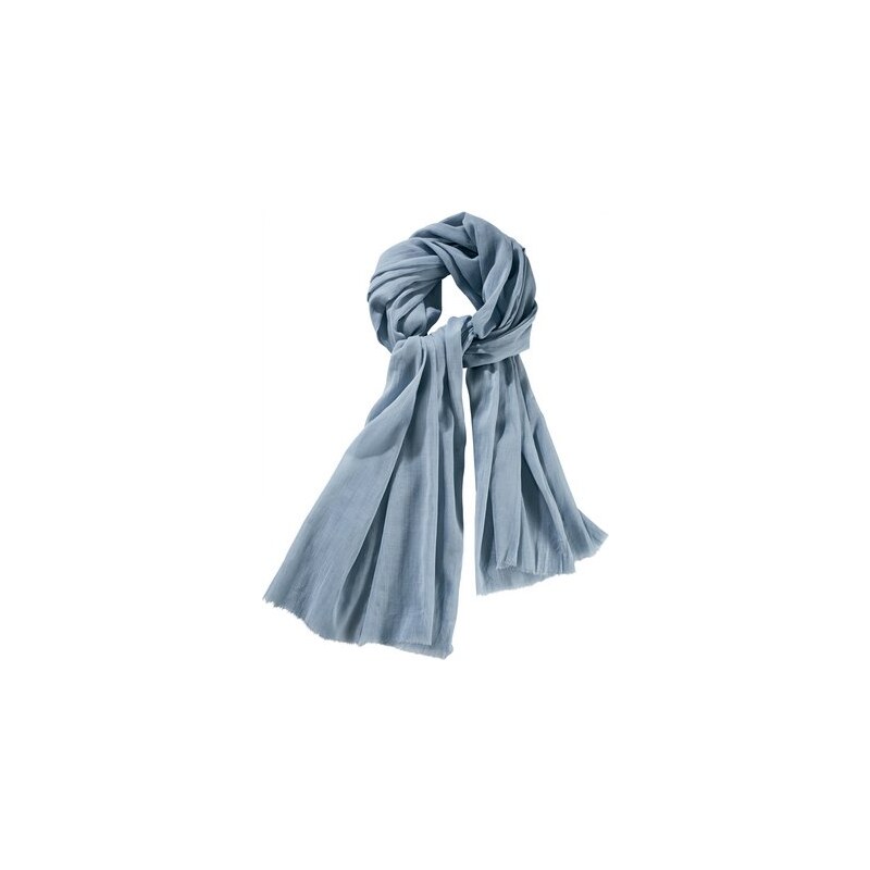 Damen Schal mit feiner Fransenkante J. JAYZ blau