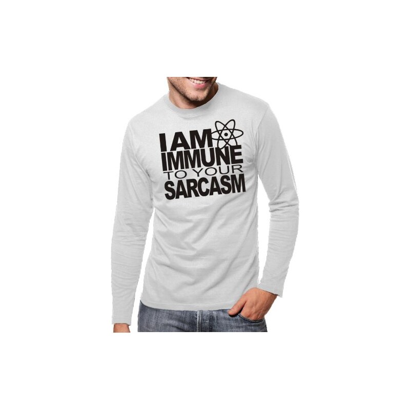 Touchlines Herren Langarm T-Shirt I Am Immune To Your Sarcasm