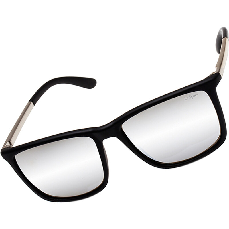 Le Specs Tweedledum Sonnenbrille black rubber/silver