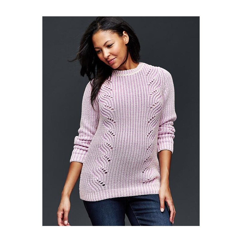 Gap Plaited Cable Sweater Tunic - Gauzy lilac
