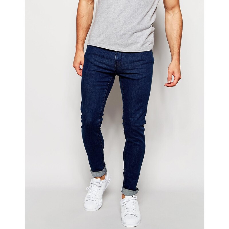 Only & Sons - Röhrenjeans in Vintage-Waschung - Blau