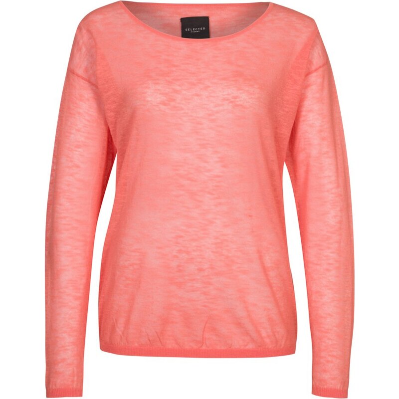 Selected Femme ROMINA Strickpullover fresh coral