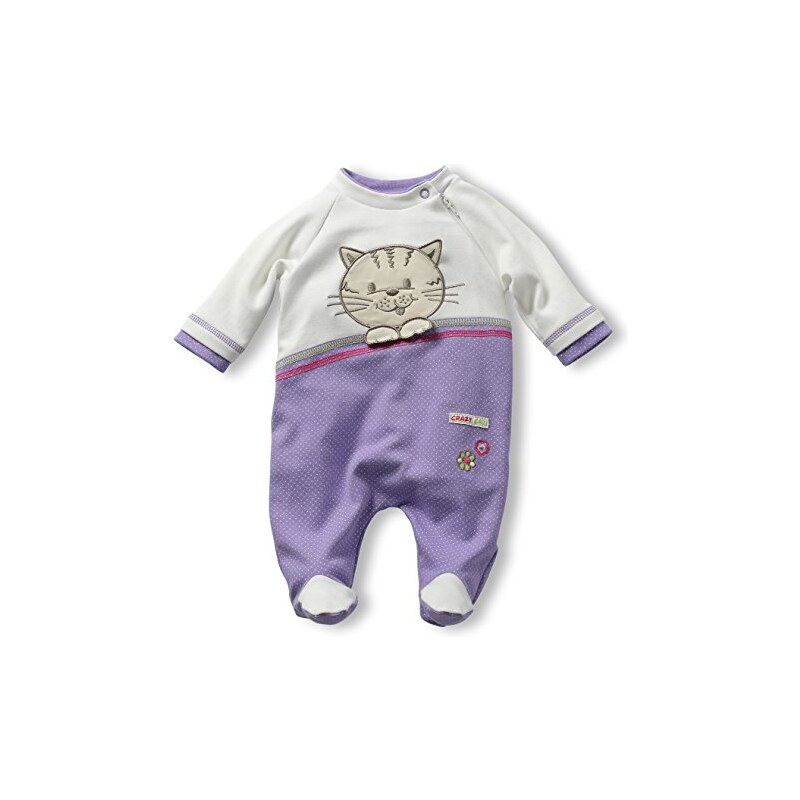 Schnizler Baby - Mädchen Schlafstrampler Interlock Schlafanzug Crazy Cat