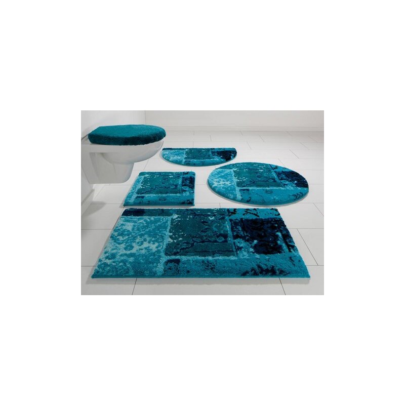 GRUND Badematte Grund Amay Höhe 20 mm rutschhemmender Rücken blau 1 (55x50 cm),2 (50x90 cm),3 (60x100 cm),4 (70x110 cm),5 (80x150 cm),6 (90x160 cm)