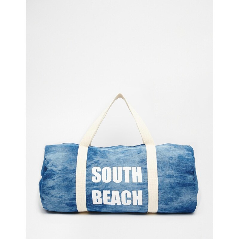 South Beach - Denim-Henkeltasche für den Strand - Blau