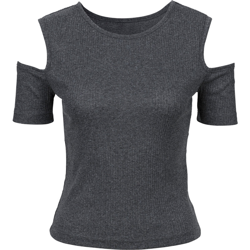 RAINBOW Shirt mit Cut-outs kurzer Arm in grau für Damen von bonprix