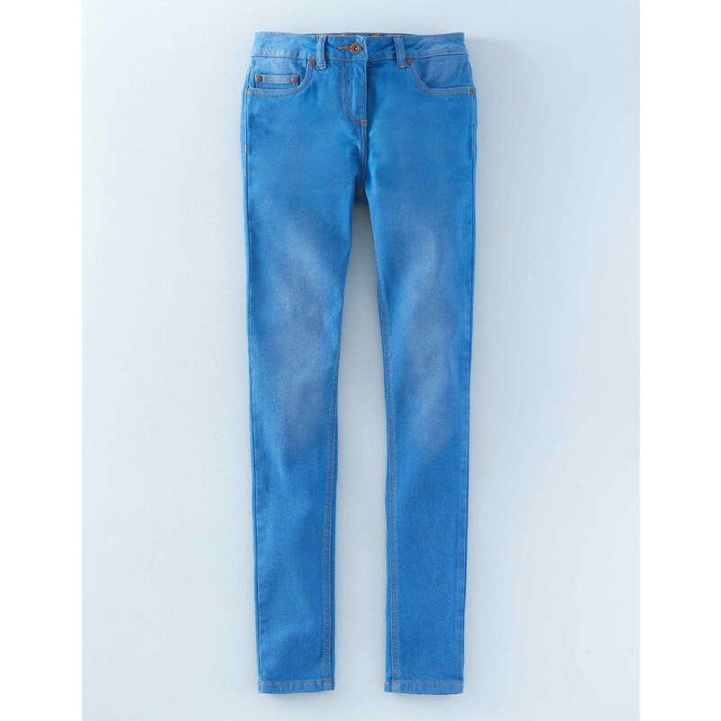 Schmale Superstretch-Jeans Blau Mädchen Boden