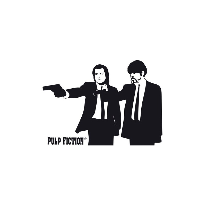 Wandtattoo Pulp Fiction - Silhouette Jules & Vince 100/71 cm HOME AFFAIRE schwarz