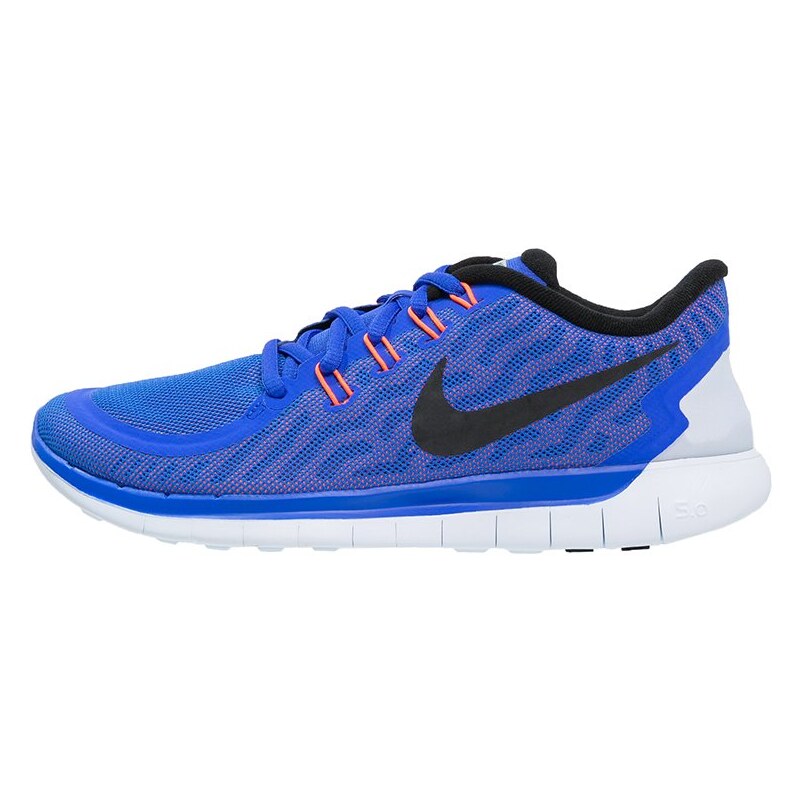 Nike Performance FREE 5.0 FLASH Laufschuhe Natural Running racer blue/black/hyper orange/chalk blue