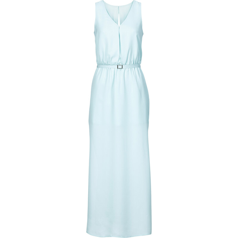 BODYFLIRT Maxi-Kleid in blau (V-Ausschnitt) von bonprix