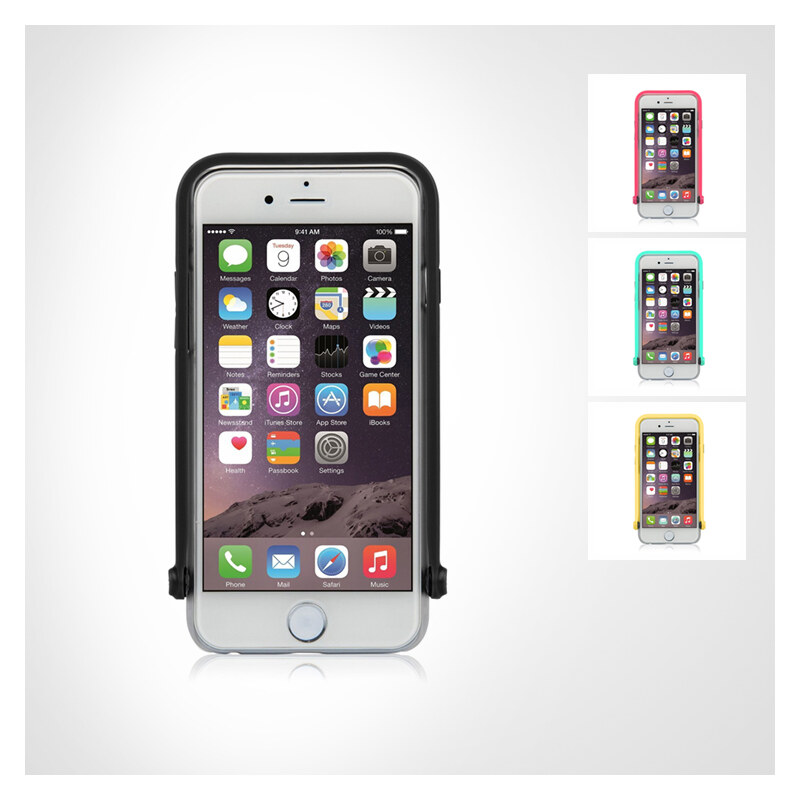 Lesara Hülle für Apple iPhone 5/6 mit Stand - iPhone 5 - Schwarz