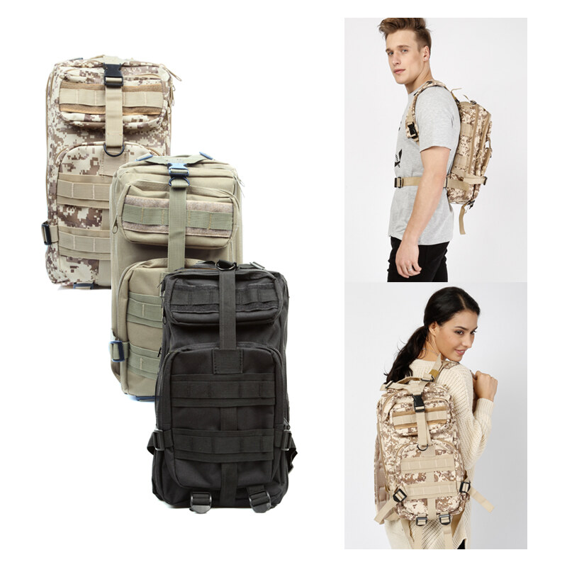 Lesara Backpacker-Rucksack mit Hüftgurt - Braun