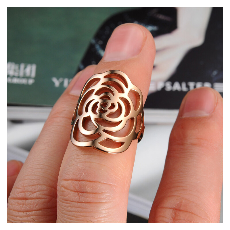 Lesara Floraler Ring rosévergoldet - Gold - 52