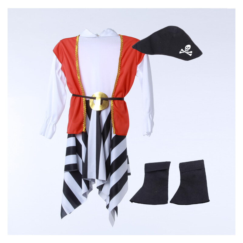 Lesara 5-teiliges Kinder-Kostüm Pirat - 128