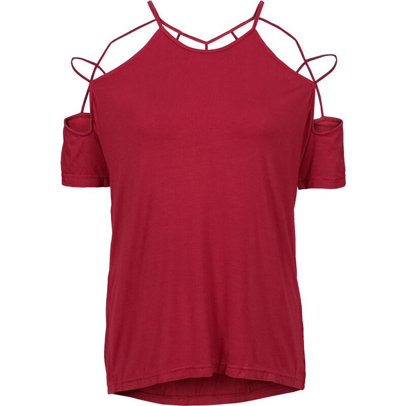 RAINBOW Shirt mit Cut-outs kurzer Arm in rot für Damen von bonprix