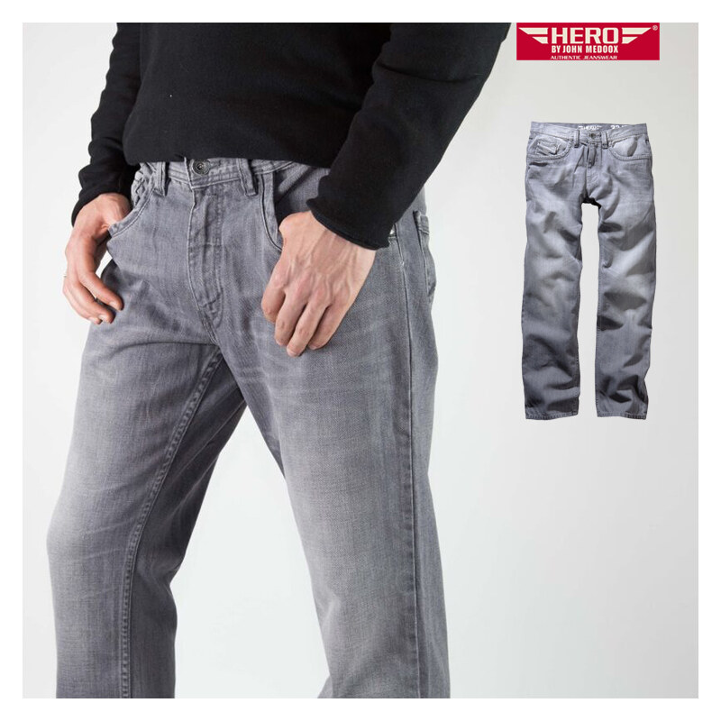 Hero Straight Fit-Jeans Boston Super-Grey - W33-L30