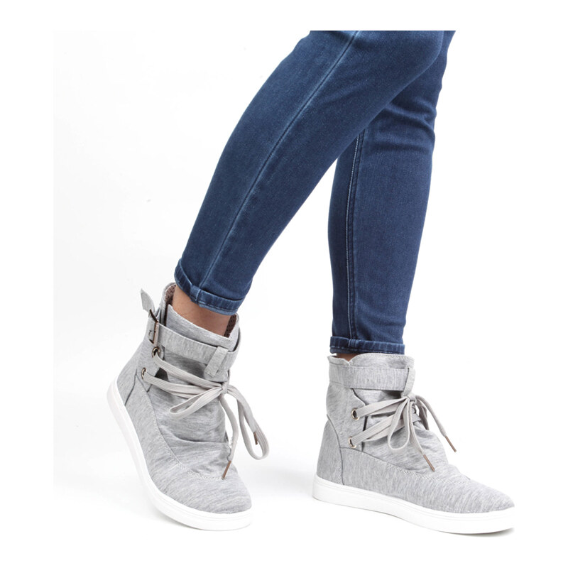 Lesara Canvas-Sneaker mit Schnallenverschluss - 40