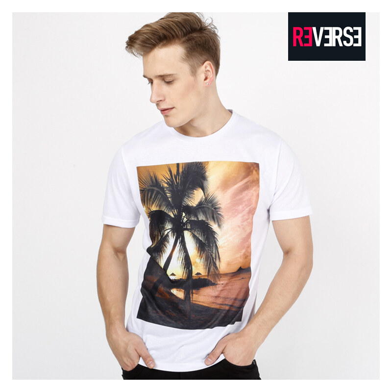 Re-Verse Print-T-Shirt Beach - XXL