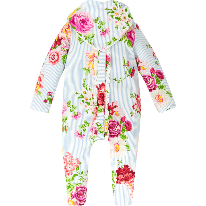 Monsoon Rosie gestreifter Schlafanzug und Lätzchen für Neugeborene