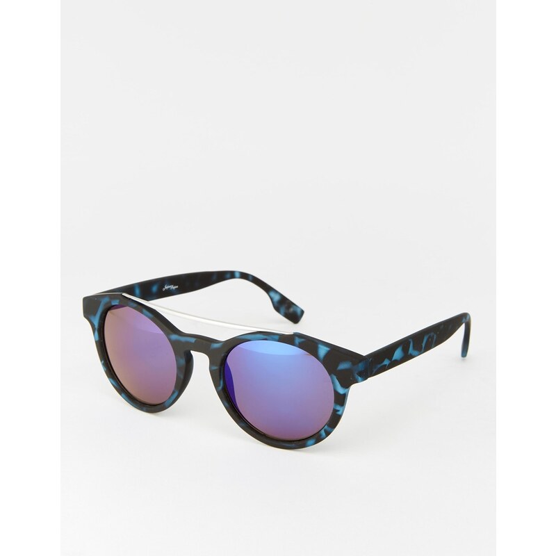 Jeepers Peepers - Runde Sonnenbrille aus blauem Schildpatt - Blau