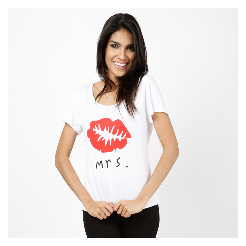 Lesara Pärchen-T-Shirt Mrs. für Damen - XL