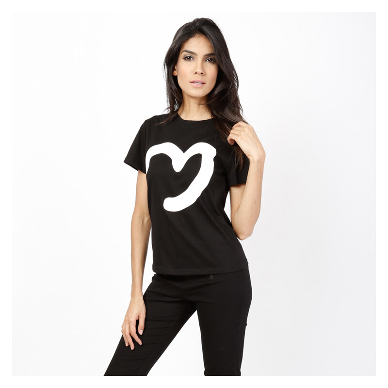 Lesara Pärchen-T-Shirt Herz-Print für Damen - XL