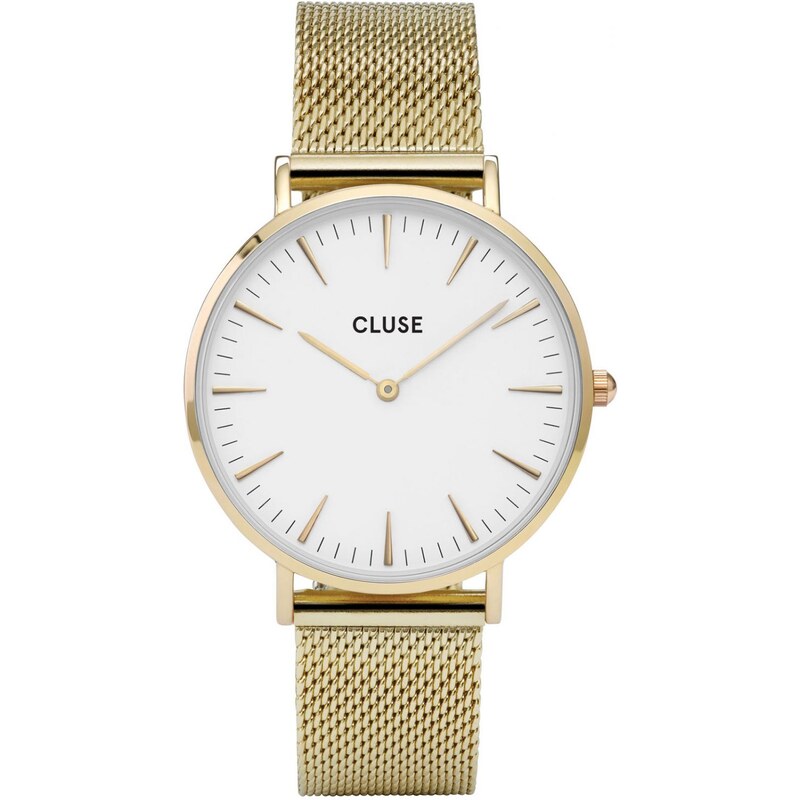 Cluse La Bohème Mesh Gold/White Armbanduhr CL18109