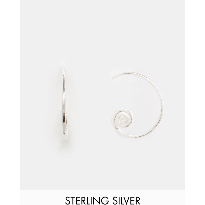 ASOS - Ohrringe zum Einfädeln aus Sterlingsilber - Silber
